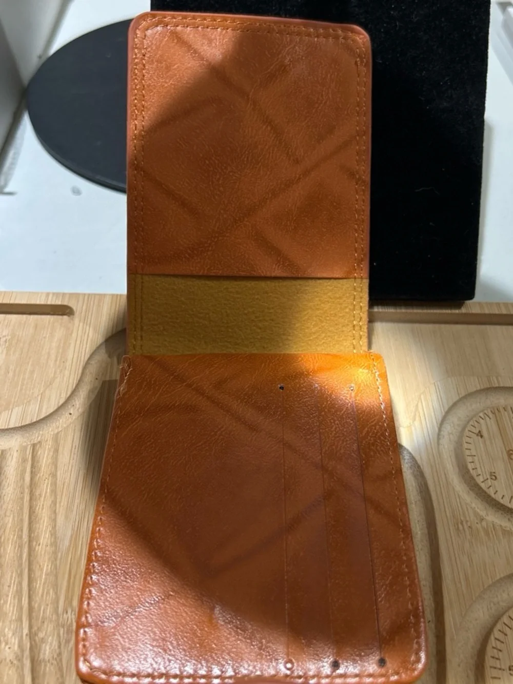 Bveis 1928 Tan Leather Men's Card & Key Holder